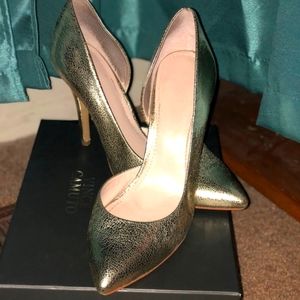 Metallic D’Orsay Heels